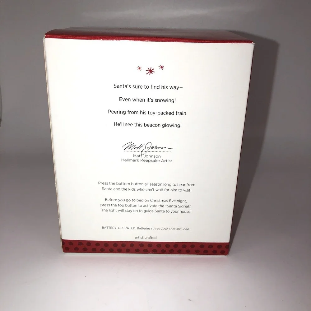 Hallmark Christmas Train Ornament 2013 SANTA SIGNAL Magic Light & Sound In Box